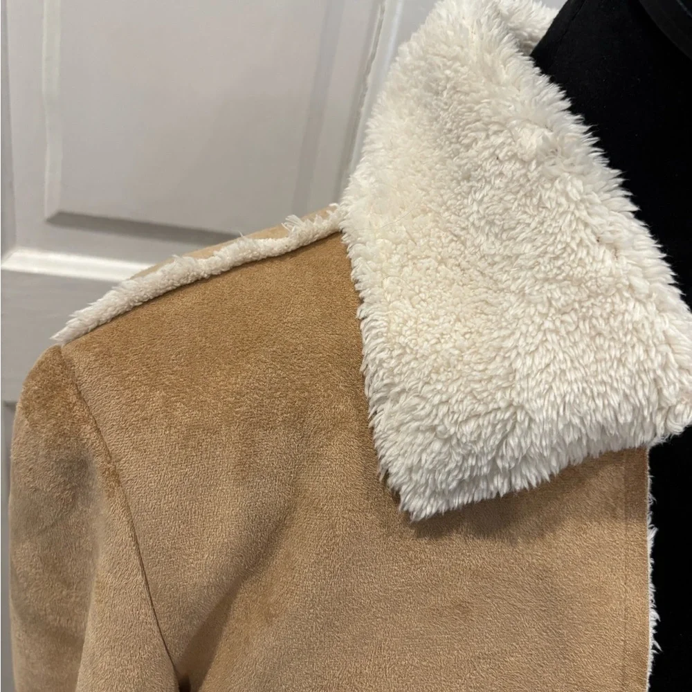 Natalie And Me Weekend Micro Suede Fleece Jacket Toggle Enclosure Sz M Rn#45749